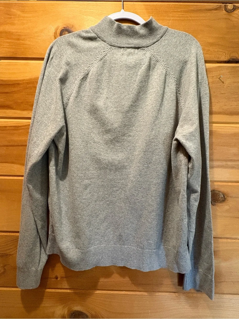 Brooks Brothers Gray Half-Zip Sweater with Black Longhorn Motif size L